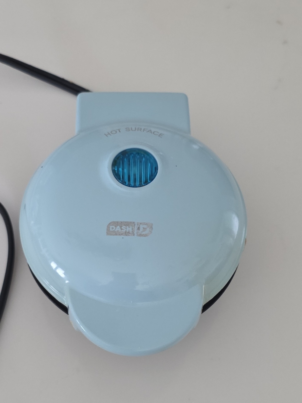 Ash Compact Mini Waffle Maker in Pale Blue